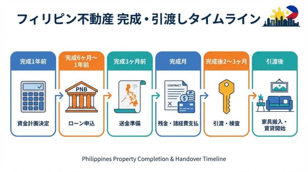 フィリピン不動産完成までのスケジュール